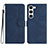 Leather Case Stands Flip Cover Holder YX2 for Samsung Galaxy S23 Plus 5G Blue