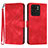 Leather Case Stands Flip Cover Holder YX3 for Motorola Moto Edge (2023) 5G Red