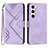 Leather Case Stands Flip Cover Holder YX3 for Samsung Galaxy S22 5G Purple