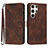 Leather Case Stands Flip Cover Holder YX3 for Samsung Galaxy S22 Ultra 5G