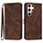 Leather Case Stands Flip Cover Holder YX3 for Samsung Galaxy S23 Ultra 5G