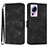 Leather Case Stands Flip Cover Holder YX3 for Xiaomi Mi 12 Lite NE 5G Black