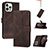 Leather Case Stands Flip Cover Holder YX4 for Apple iPhone 13 Pro