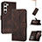 Leather Case Stands Flip Cover Holder YX4 for Samsung Galaxy S22 Plus 5G