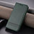 Leather Case Stands Flip Cover Holder YZ1 for Apple iPhone 14 Pro Max Green
