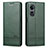 Leather Case Stands Flip Cover Holder YZ1 for Oppo A78 5G Green