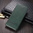 Leather Case Stands Flip Cover Holder YZ2 for Oppo A78 5G Green