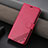 Leather Case Stands Flip Cover Holder YZ3 for Apple iPhone 14 Plus Hot Pink
