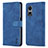Leather Case Stands Flip Cover Holder YZ5 for Oppo A78 5G Blue