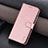 Leather Case Stands Flip Cover Holder YZ6 for Oppo Reno9 5G Rose Gold