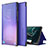 Leather Case Stands Flip Cover Holder ZL1 for Samsung Galaxy Note 20 Ultra 5G Purple