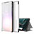 Leather Case Stands Flip Cover Holder ZL1 for Samsung Galaxy Note 20 Ultra 5G Silver
