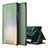 Leather Case Stands Flip Cover Holder ZL1 for Samsung Galaxy S20 Green