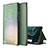 Leather Case Stands Flip Cover Holder ZL1 for Samsung Galaxy S20 Plus 5G Green