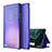 Leather Case Stands Flip Cover Holder ZL1 for Samsung Galaxy S20 Purple