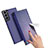 Leather Case Stands Flip Cover Holder ZL1 for Samsung Galaxy S22 5G
