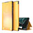 Leather Case Stands Flip Cover Holder ZL1 for Samsung Galaxy S22 5G Yellow