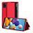 Leather Case Stands Flip Cover Holder ZL2 for Samsung Galaxy A21s Red