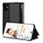 Leather Case Stands Flip Cover Holder ZL2 for Samsung Galaxy A71 5G Black