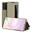 Leather Case Stands Flip Cover Holder ZL2 for Samsung Galaxy Note 20 5G Gold