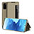 Leather Case Stands Flip Cover Holder ZL2 for Samsung Galaxy S20 Gold