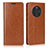 Leather Case Stands Flip Cover K02 Holder for Huawei Mate 40E 4G Light Brown