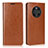 Leather Case Stands Flip Cover K02 Holder for Huawei Mate 40E Pro 5G Light Brown