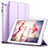 Leather Case Stands Flip Cover L01 for Apple iPad 4 Purple