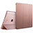 Leather Case Stands Flip Cover L01 for Apple iPad 4 Rose Gold