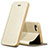 Leather Case Stands Flip Cover L01 for Apple iPhone 5S Gold