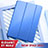 Leather Case Stands Flip Cover L01 for Apple New iPad 9.7 (2017) Blue