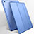 Leather Case Stands Flip Cover L01 for Apple New iPad 9.7 (2017) Blue