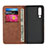 Leather Case Stands Flip Cover L01 for Huawei P30 Brown