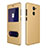 Leather Case Stands Flip Cover L01 for Huawei Y7 Prime Gold