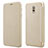 Leather Case Stands Flip Cover L01 for Samsung Galaxy J7 Plus Gold