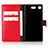 Leather Case Stands Flip Cover L01 for Sony Xperia XZ1 Compact Red