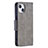 Leather Case Stands Flip Cover L01 Holder for Apple iPhone 13 Mini Gray