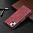 Leather Case Stands Flip Cover L01 Holder for Apple iPhone 13 Red