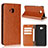 Leather Case Stands Flip Cover L01 Holder for Asus Zenfone 4 Selfie Pro Orange