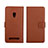 Leather Case Stands Flip Cover L01 Holder for Asus Zenfone 5 Brown