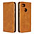 Leather Case Stands Flip Cover L01 Holder for Google Pixel 3 Orange