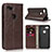 Leather Case Stands Flip Cover L01 Holder for Google Pixel 3a XL Brown