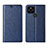Leather Case Stands Flip Cover L01 Holder for Google Pixel 5 Blue