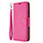 Leather Case Stands Flip Cover L01 Holder for Huawei Honor 9C Hot Pink