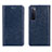 Leather Case Stands Flip Cover L01 Holder for Huawei Nova 7 5G Blue