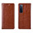 Leather Case Stands Flip Cover L01 Holder for Huawei Nova 7 5G Orange