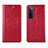 Leather Case Stands Flip Cover L01 Holder for Huawei Nova 7 5G Red