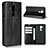 Leather Case Stands Flip Cover L01 Holder for LG G7 Black