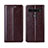 Leather Case Stands Flip Cover L01 Holder for LG K41S Brown