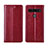 Leather Case Stands Flip Cover L01 Holder for LG K41S Red Wine